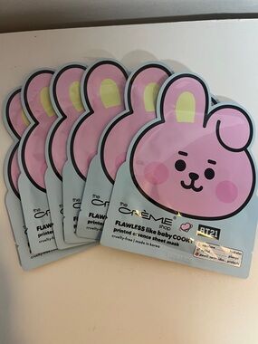 Pack of 6 The Crème Shop BT21 Flawless Like Baby Cooky Essence Sheet Masks